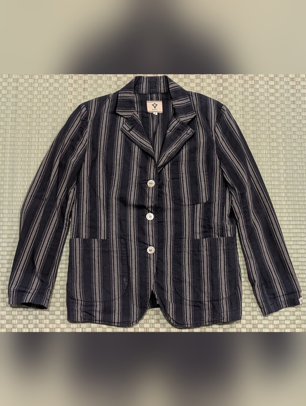 Bsbee Pampa 100% Cotton Blazer Striped Women's Size Small Made in Italy